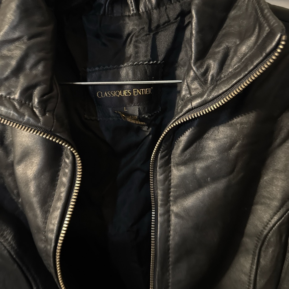 Classiques Entier Black lamb Skin Leather / Vest Jacket - Picture 3 of 4